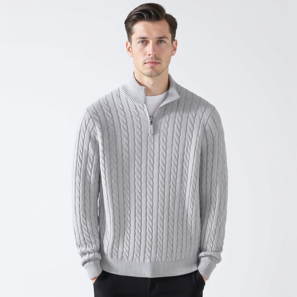 Pull zippé à torsades TAEBAEK – Lot de 5