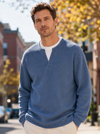 Herren Waffel-T-Shirt im Layer-Look | Bequemer Alltagsstil mit eleganter Struktur