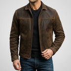 Herrenjacke mit Reißverschluss und schlanker Silhouette