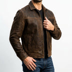Herrenjacke mit Reißverschluss und schlanker Silhouette