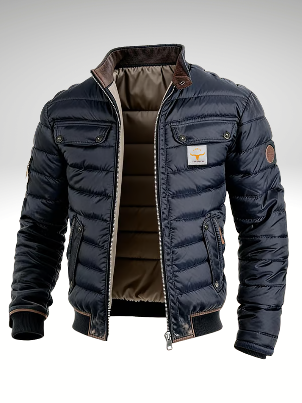 Herren-Steppjacke mit Stehkragen