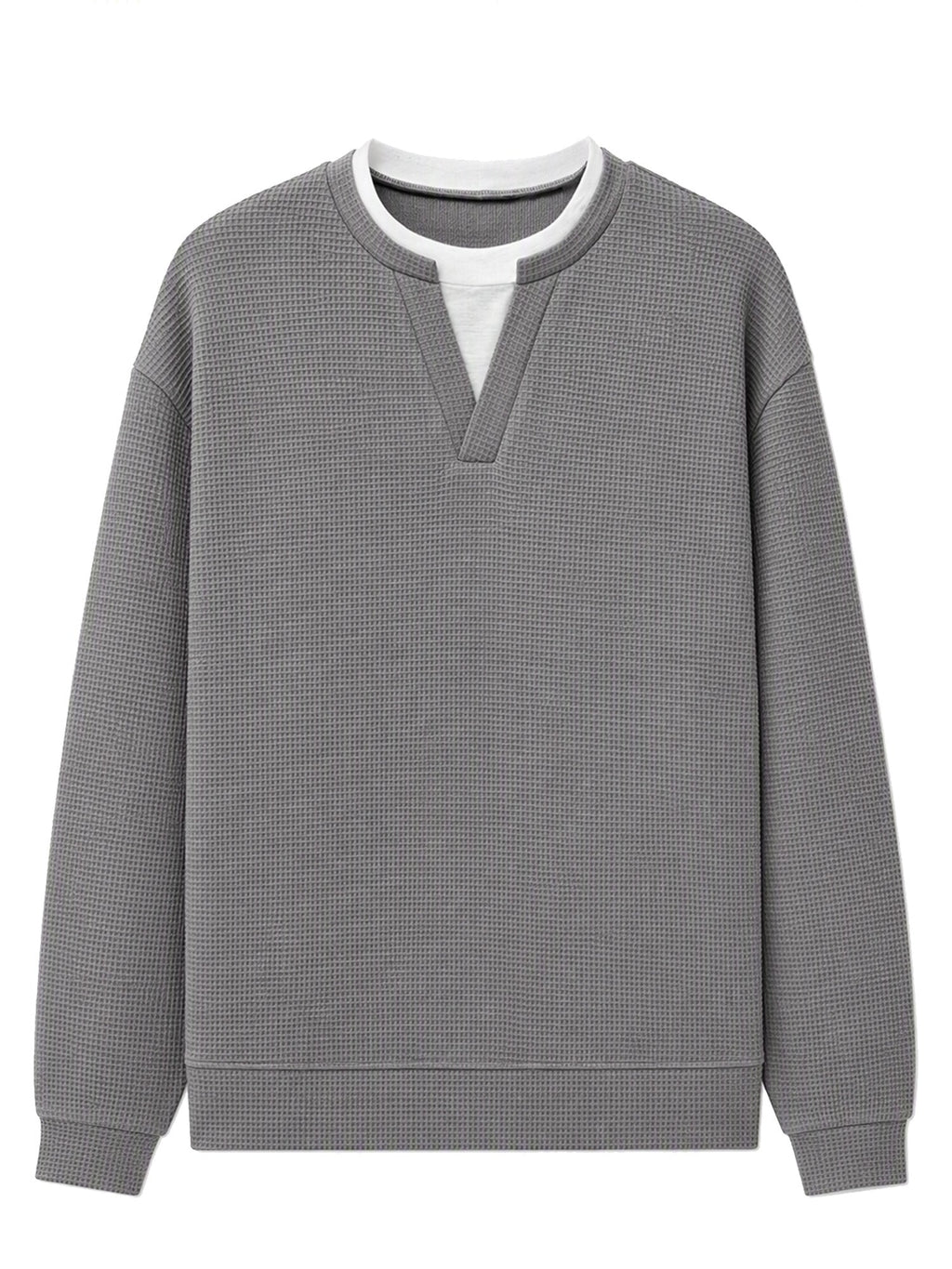 Herren Waffel-T-Shirt im Layer-Look | Bequemer Alltagsstil mit eleganter Struktur