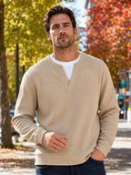Herren Waffel-T-Shirt im Layer-Look | Bequemer Alltagsstil mit eleganter Struktur