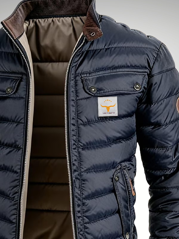 Herren-Steppjacke mit Stehkragen