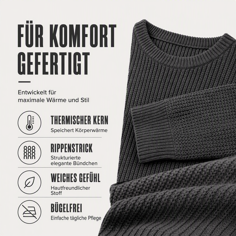 💎🌟 Bestbewertet – Herrenpullover mit Rundhalsausschnitt – klassisch und stylisch