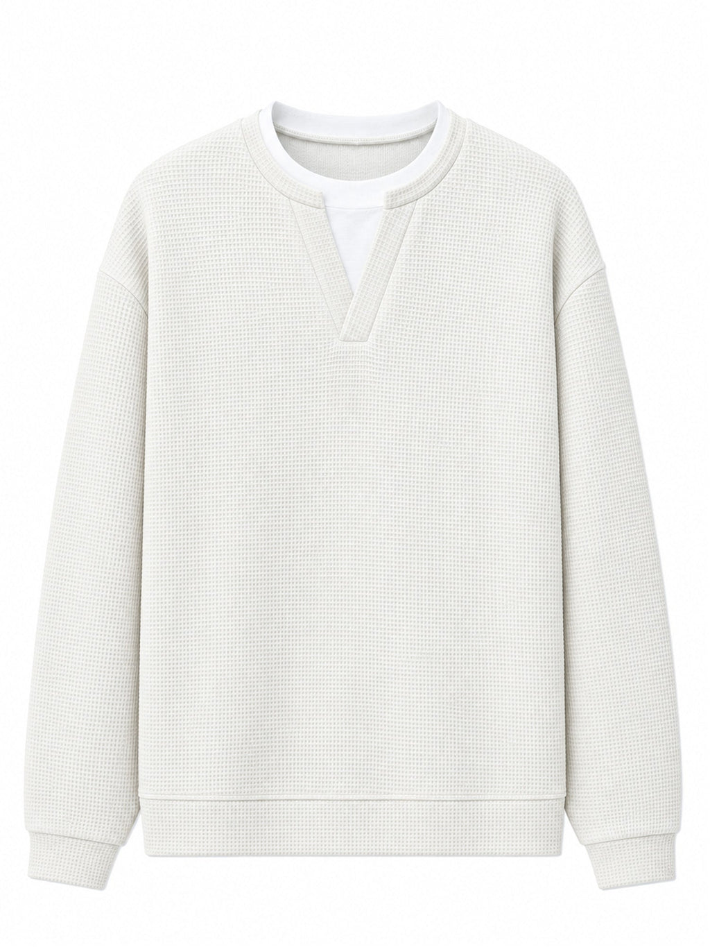 Herren Waffel-T-Shirt im Layer-Look | Bequemer Alltagsstil mit eleganter Struktur
