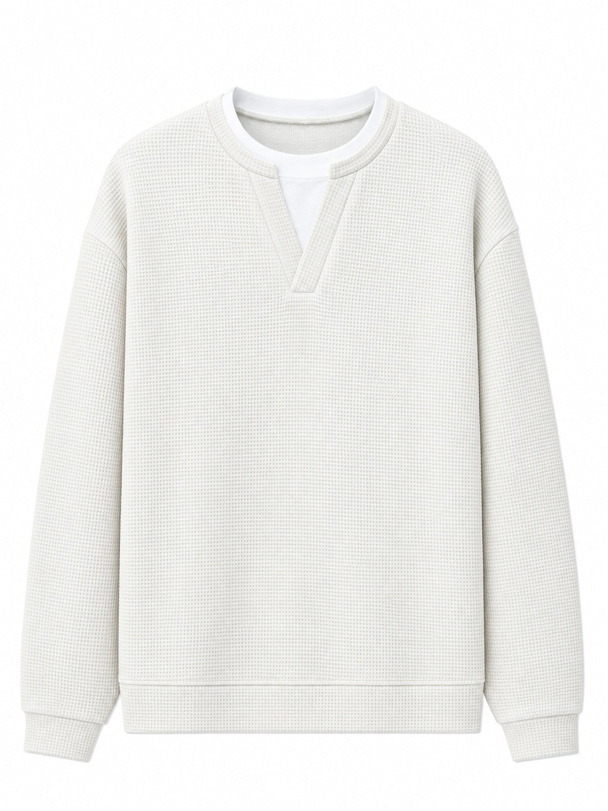 Herren Waffel-T-Shirt im Layer-Look | Bequemer Alltagsstil mit eleganter Struktur