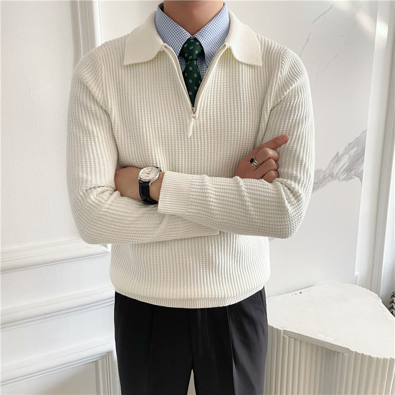 GONGJU Pullover mit Reißverschluss