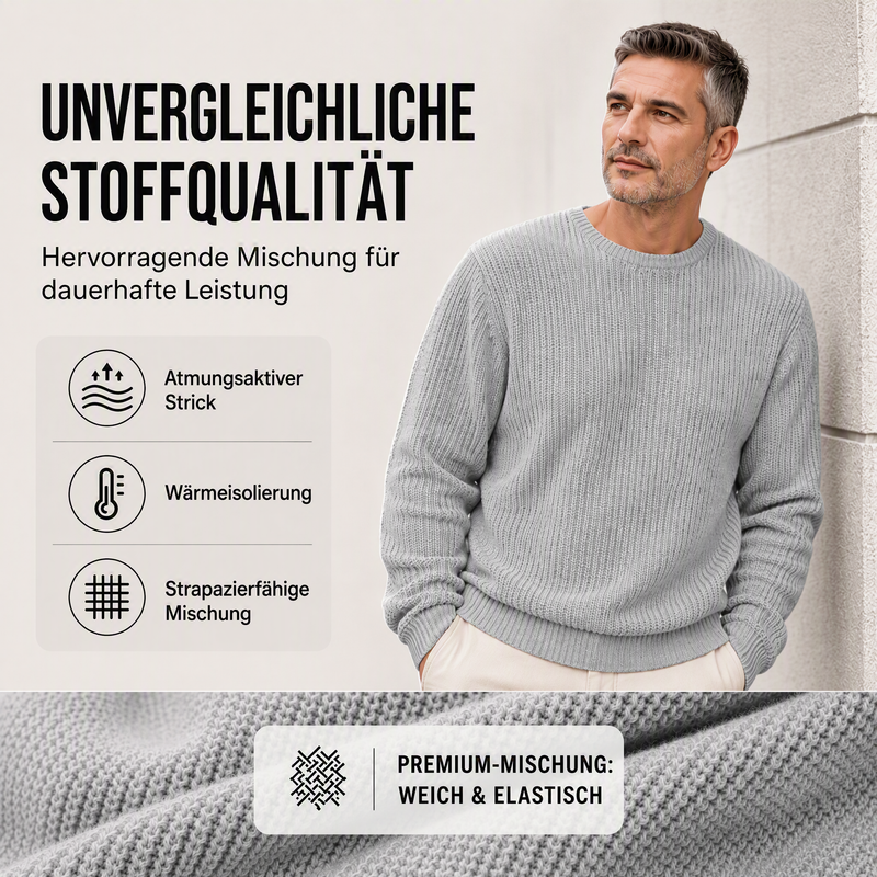💎🌟 Bestbewertet – Herrenpullover mit Rundhalsausschnitt – klassisch und stylisch