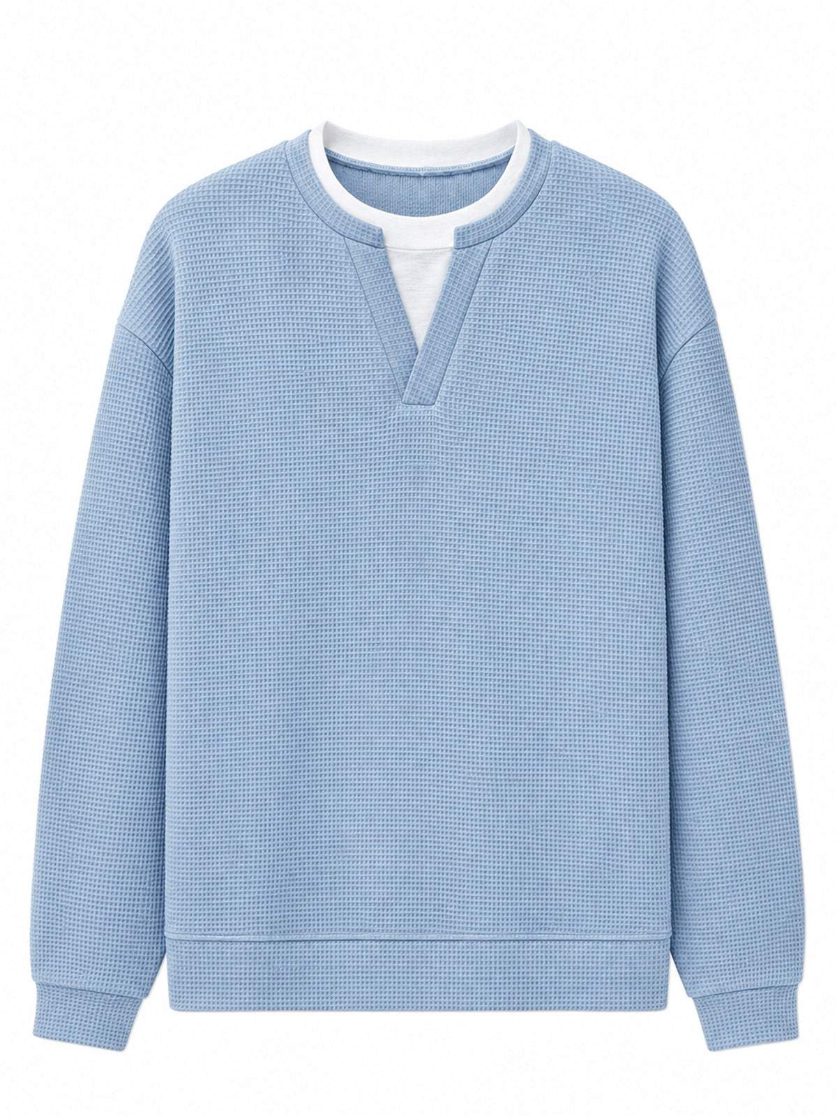 Herren Waffel-T-Shirt im Layer-Look | Bequemer Alltagsstil mit eleganter Struktur