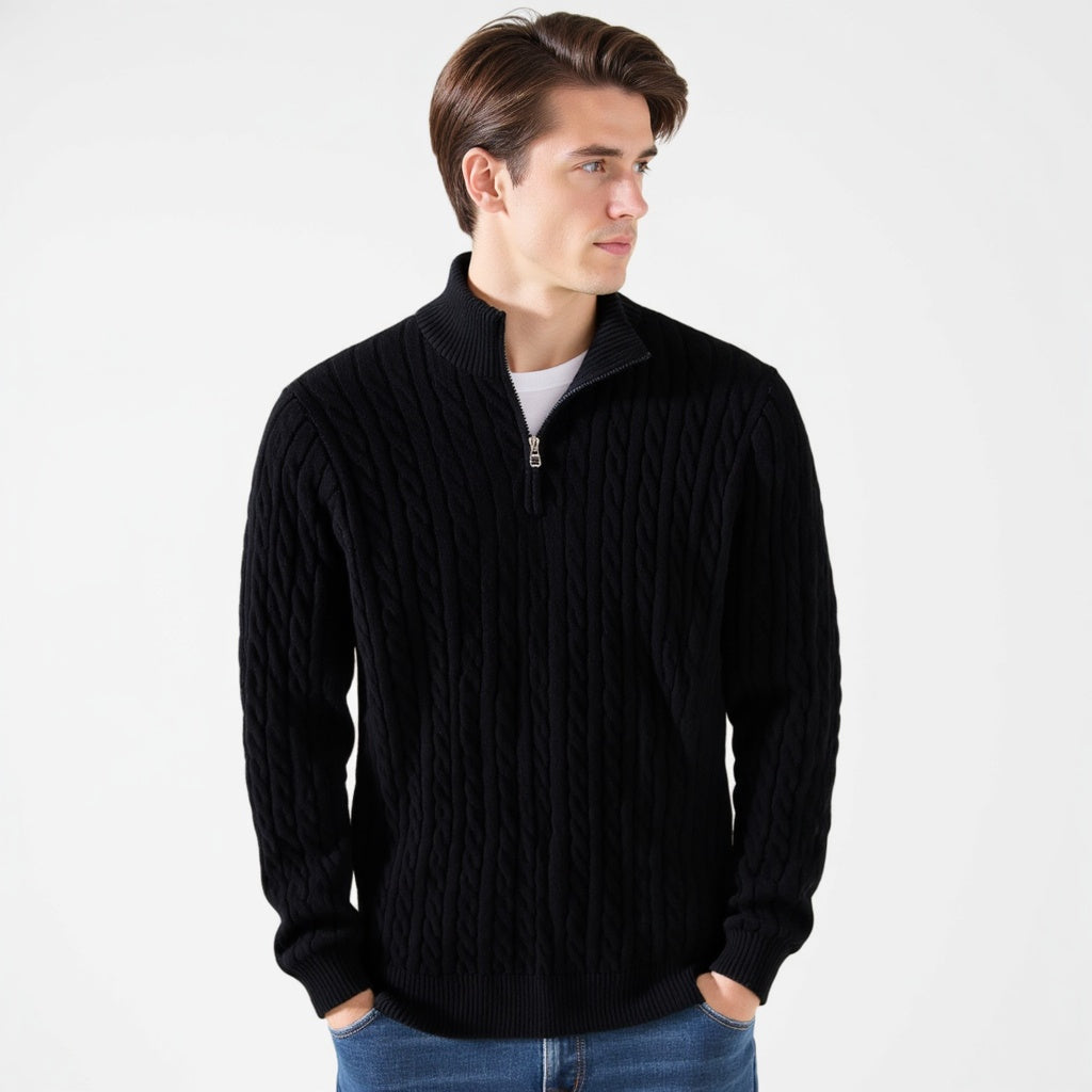 Pull zippé à torsades TAEBAEK – Lot de 5