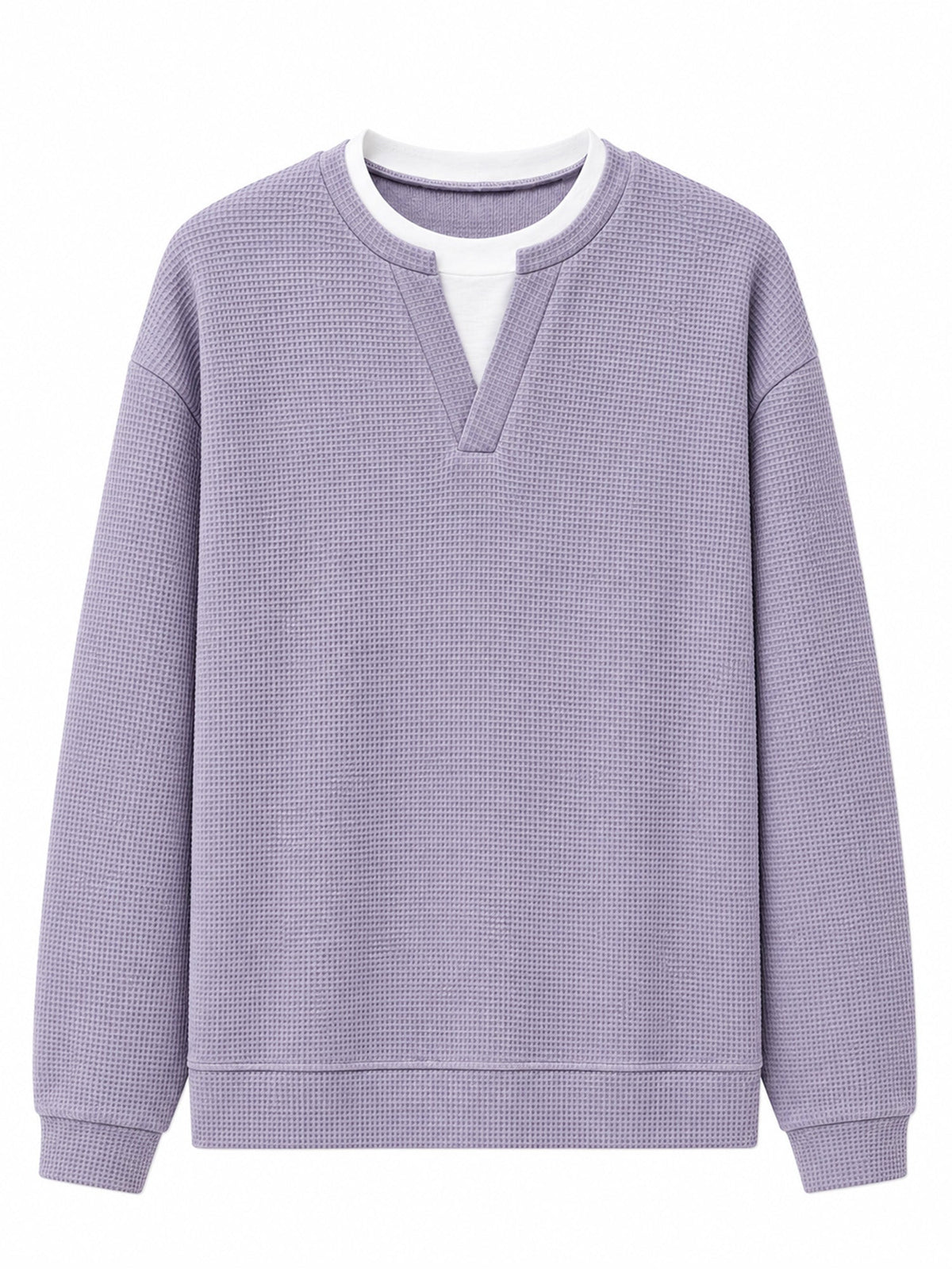 Herren Waffel-T-Shirt im Layer-Look | Bequemer Alltagsstil mit eleganter Struktur