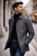 Manteau imperméable pour homme avec poches pratiques