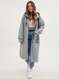 Oversize-Kapuzen-Sweatmantel für Damen