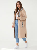 Oversize-Kapuzen-Sweatmantel für Damen