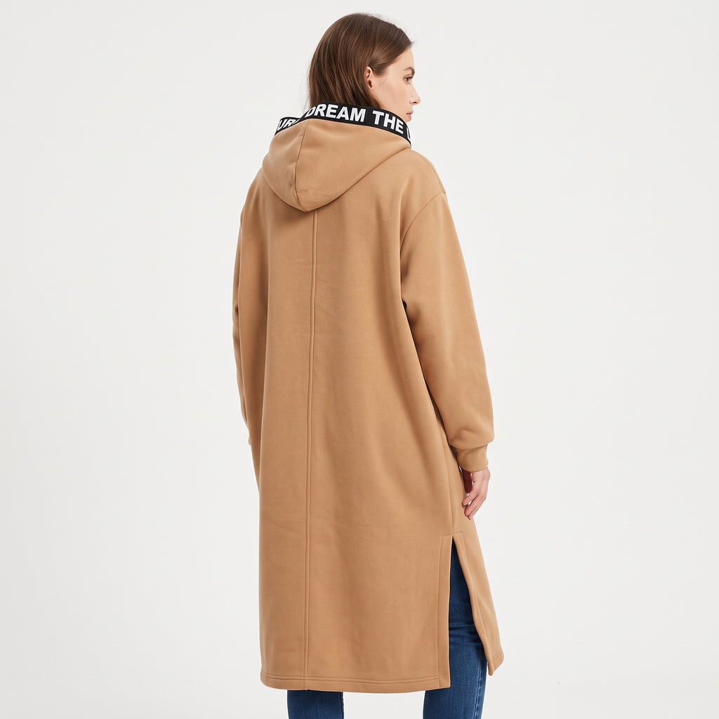 Oversize-Kapuzen-Sweatmantel für Damen