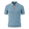 Herren Polohemd mit Chevron-Strick für smart-casual Stil