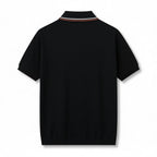 Herren Polohemd mit Chevron-Strick für smart-casual Stil