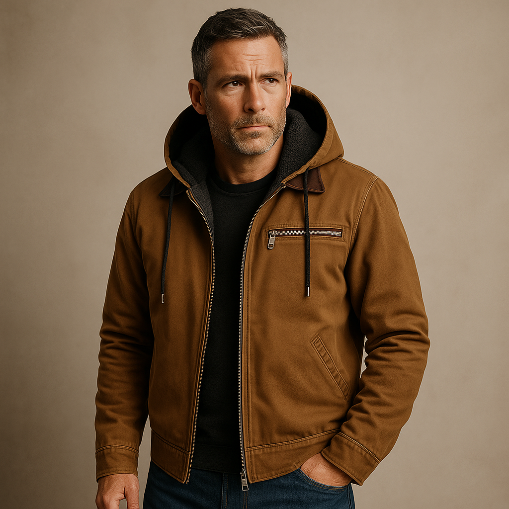 Herren Jacke mit Metall-Detail am Kragen