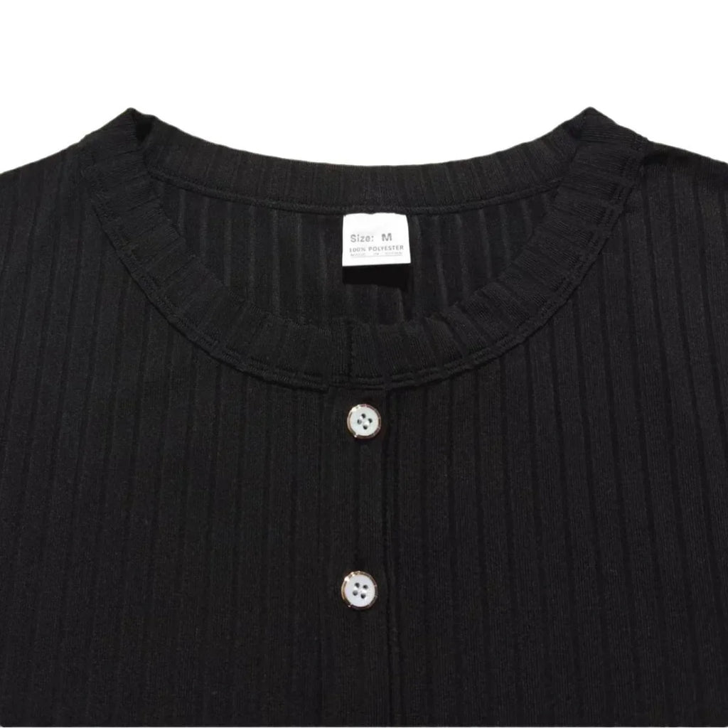 Herren-Henley-T-Shirt in Regular Fit für die Freizeit mit Strukturmuster