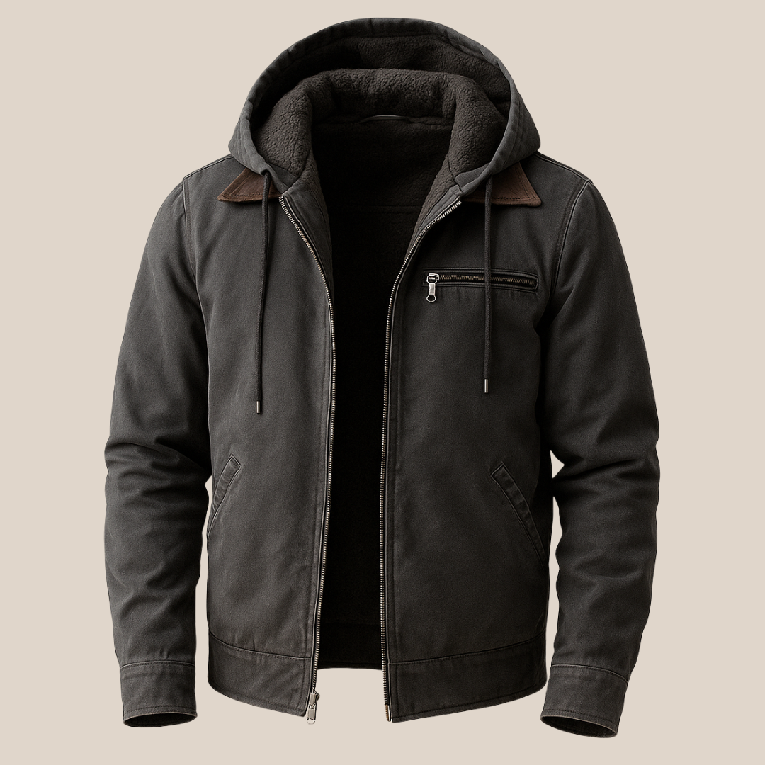 Herren Jacke mit Metall-Detail am Kragen
