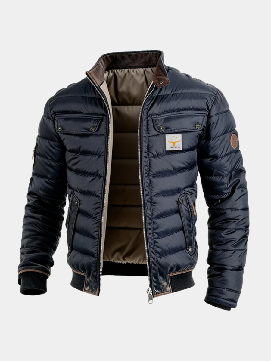Herren-Steppjacke mit Stehkragen