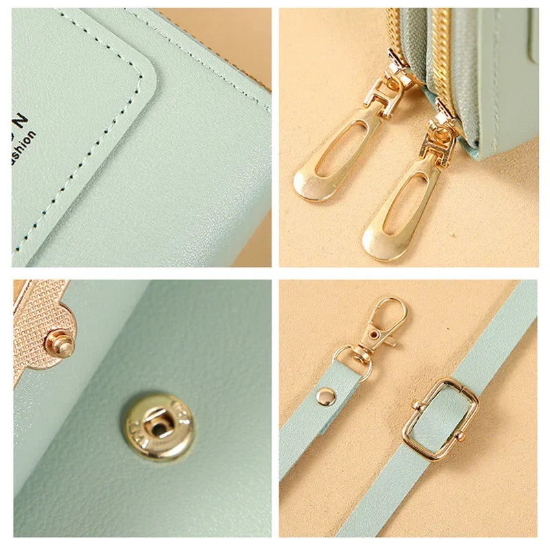 Sac bandoulière pour femme, pochette pour téléphone portable avec porte-monnaie, style décontracté
