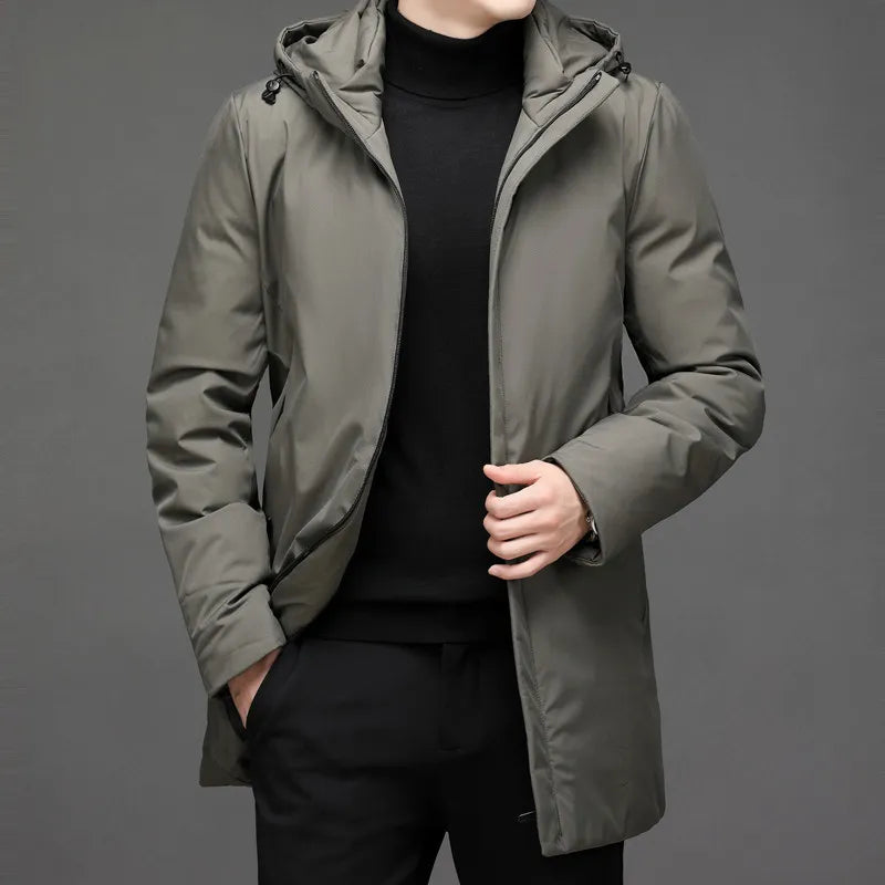 Men's Hooded Winter Jacket For Everyday Warmth With Loose Fit And Practical Design