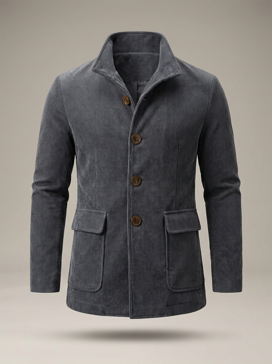 Herren-Blazer mit langen Ärmeln, Reverskragen und lässigem Schnitt | Leichte Jacke
