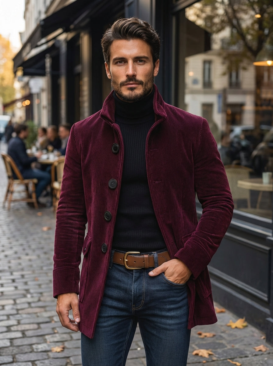 Herren Blazer Langem Ärmel Reverskragen Lässigem Schnitt | Leicht Jacke