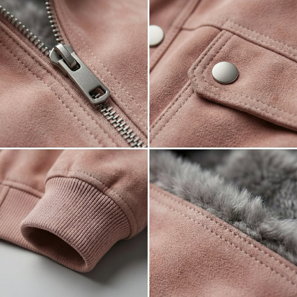 Herren Jacke mit tailliertem Schnitt und Hardware-Akzenten