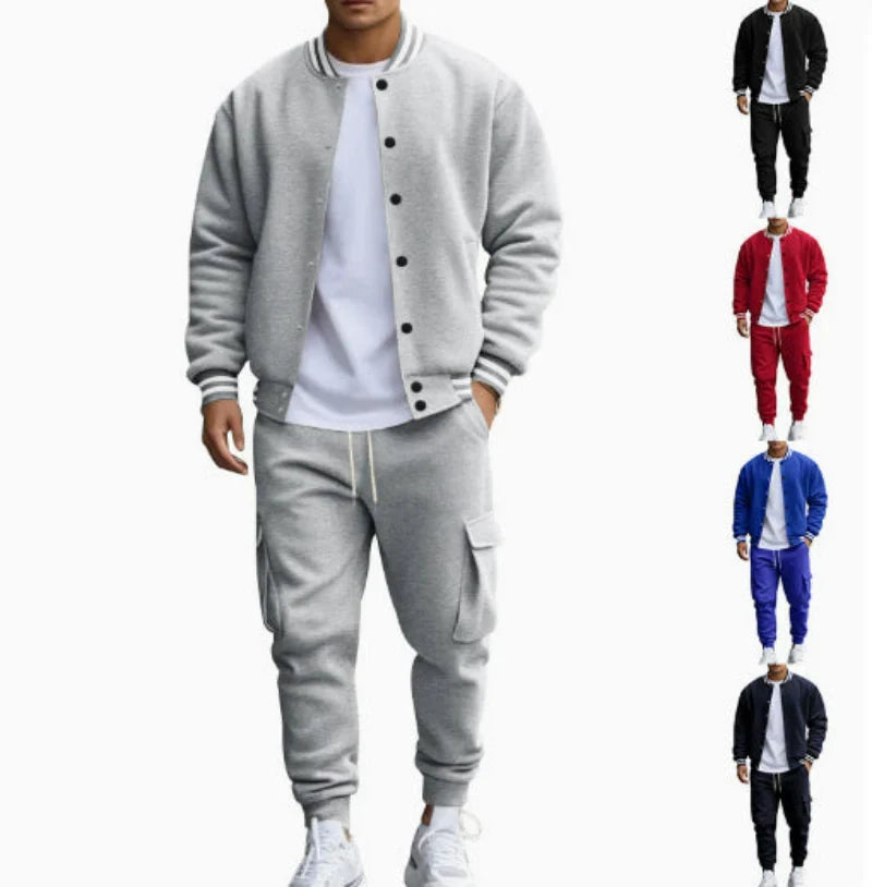 Jogginganzug Herren | Zweiteiler im College-Style mit Bomberjacke