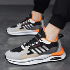 Retro-Sneaker für Herren in Grün, Orange und Beige – Sportlich und bequem