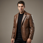 Veste pour homme avec coutures faites main et finition mate