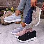Chaussures de marche à enfiler en maille respirante pour femmes