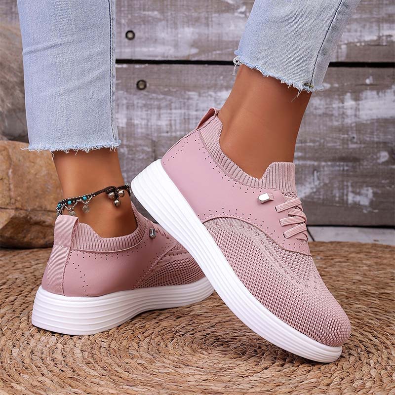Chaussures de marche à enfiler en maille respirante pour femmes