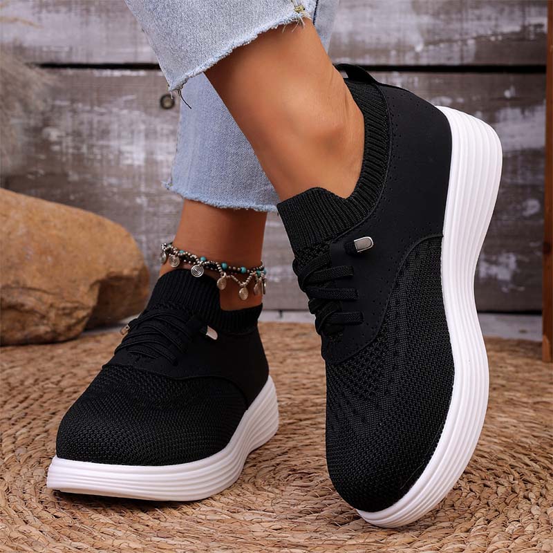 Chaussures de marche à enfiler en maille respirante pour femmes