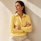 Locker geschnittenes Damen-Langarmshirt aus Strick