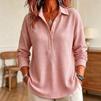 Locker geschnittenes Damen-Langarmshirt aus Strick