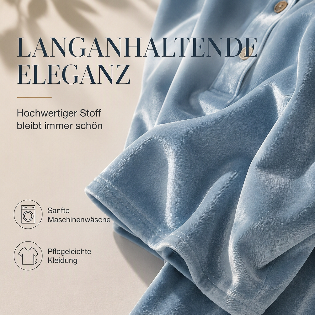 Damen-Langarm-Hemdbluse und Weite-Hosen-Set