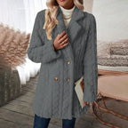 Les stocks partent à toute vitesse, ne tardez pas ! Gift Choice - Manteau à double boutonnage coupe-vent et chaud pour femme