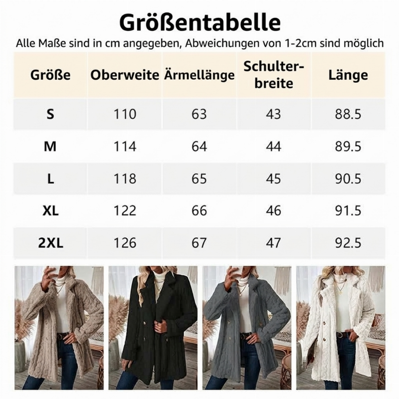Les stocks partent à toute vitesse, ne tardez pas ! Gift Choice - Manteau à double boutonnage coupe-vent et chaud pour femme