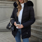 Faites vite ! Manteau matelassé à capuche pour femme, coupe ajustée