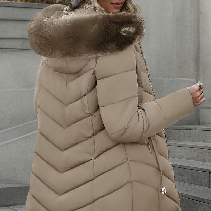 Faites vite ! Manteau matelassé à capuche pour femme, coupe ajustée