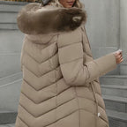 Faites vite ! Manteau matelassé à capuche pour femme, coupe ajustée