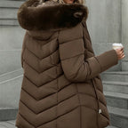 Faites vite ! Manteau matelassé à capuche pour femme, coupe ajustée