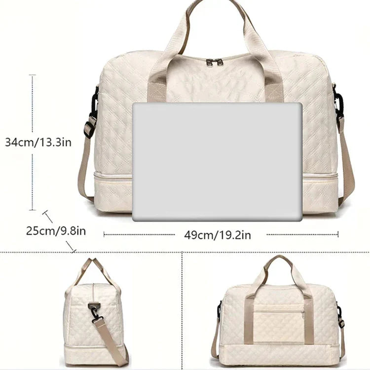 Sac de sport Weekender pour femme et homme, loisirs avec compartiment à chaussures